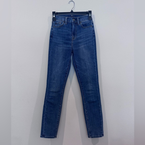 7 for all mankind high waist ankle gwenevere - 24 - Picture 1 of 13